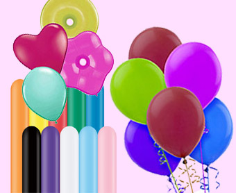 different size balloons