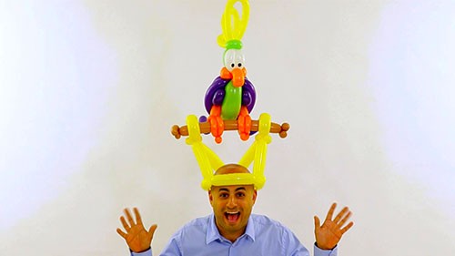 balloon parrot hat