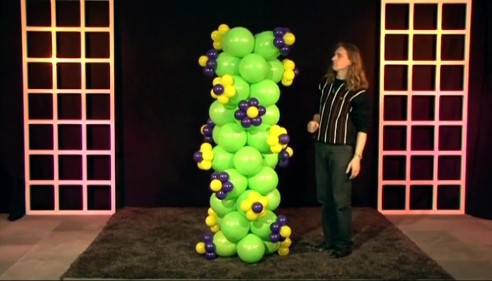 balloon decor flowers column tutorial