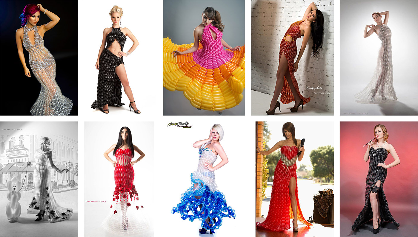 Marie Dadow balloon dresses