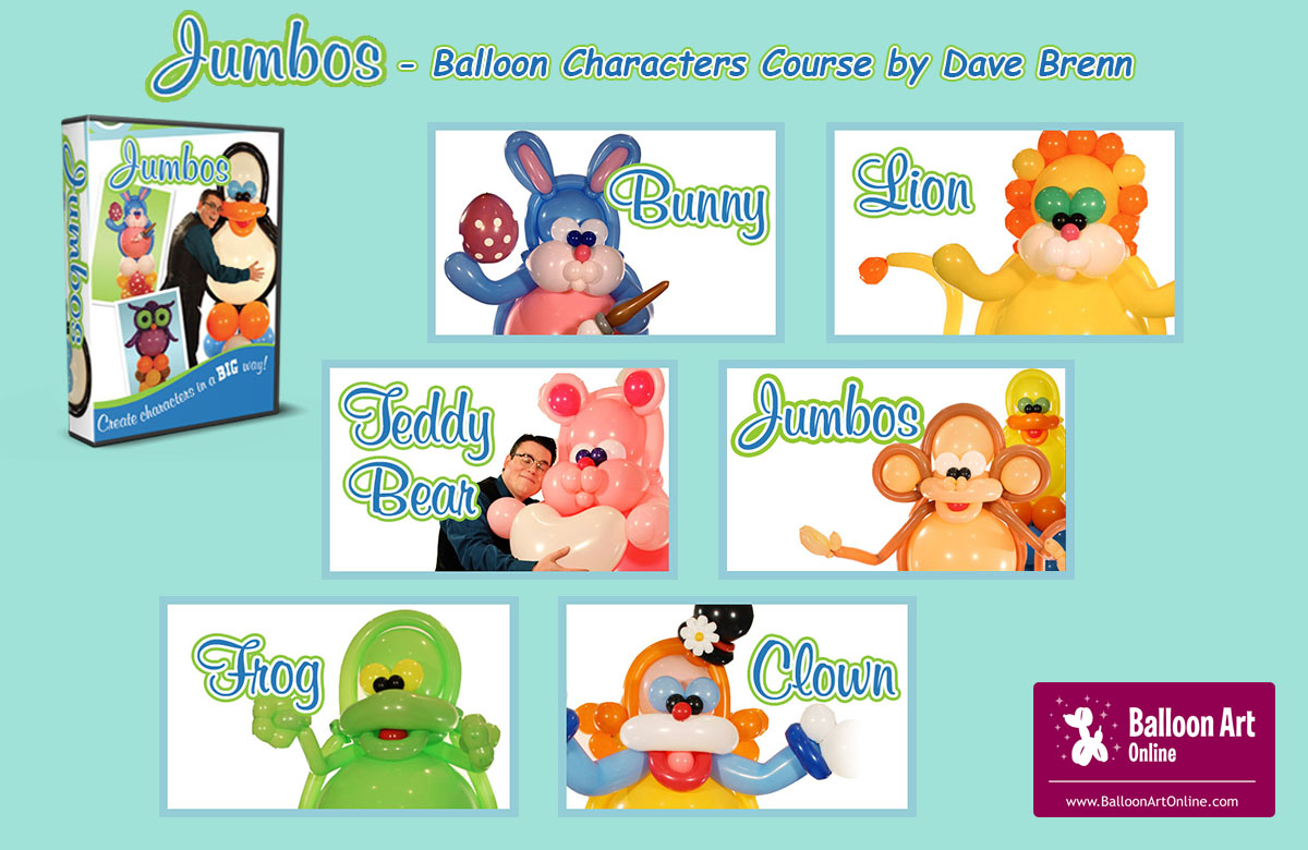 Jumbos Balloon Decor Characters Course by Dave Brenn (David Brenion)