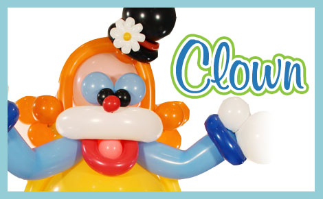 Large clown balloon design course by Dave Brenn
