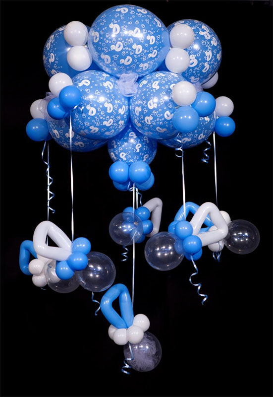 Baby shower balloon mobile by Guido Verhoef