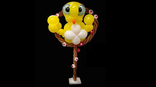 yellow bird balloon decor by Guido Verhoef