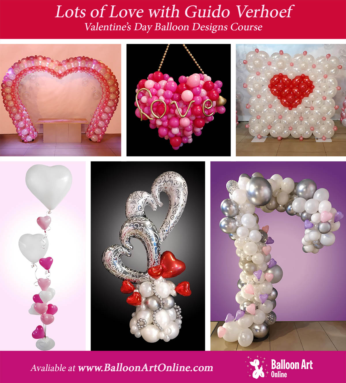 Balloon designs for Valentine's Day