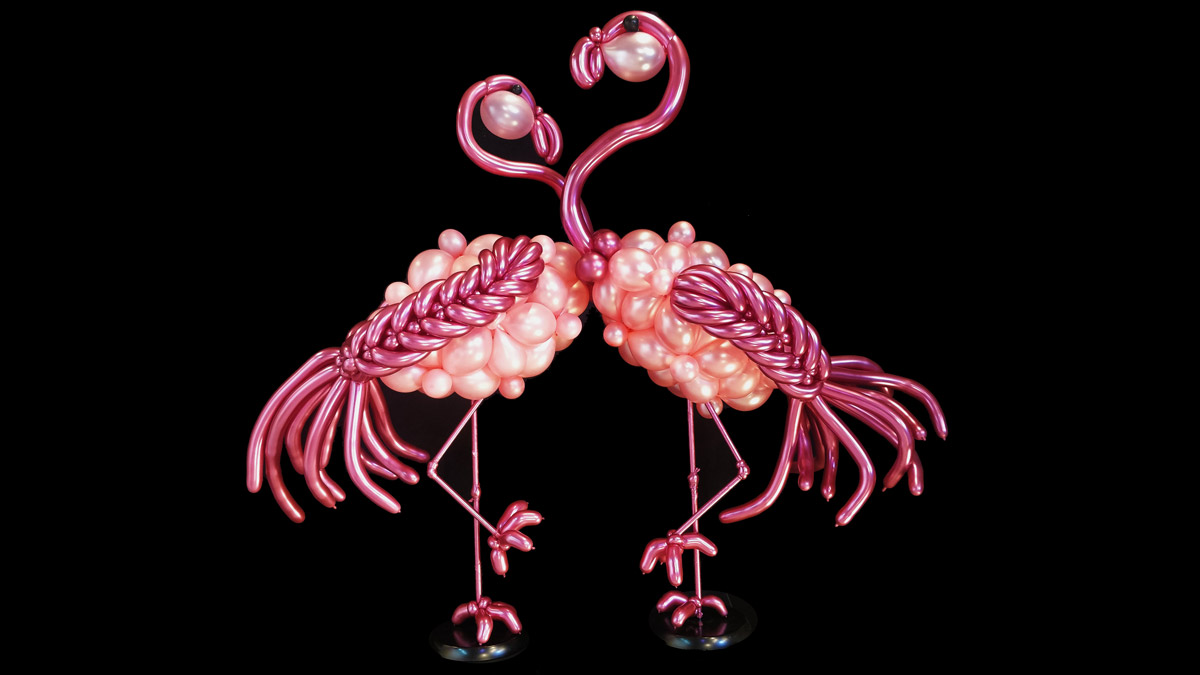 Elegant Flamingos Balloon Decor