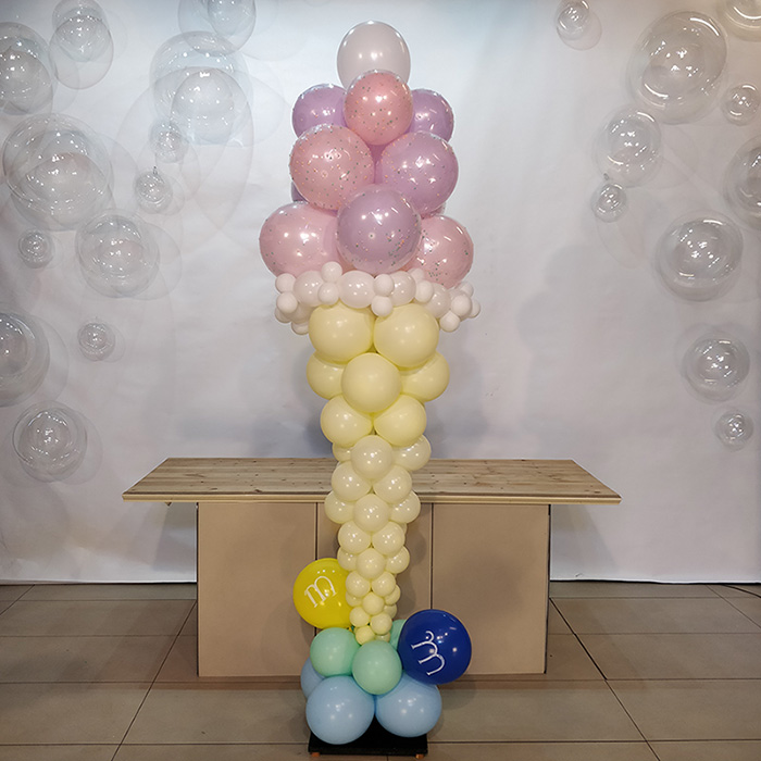 balloon ice cream column