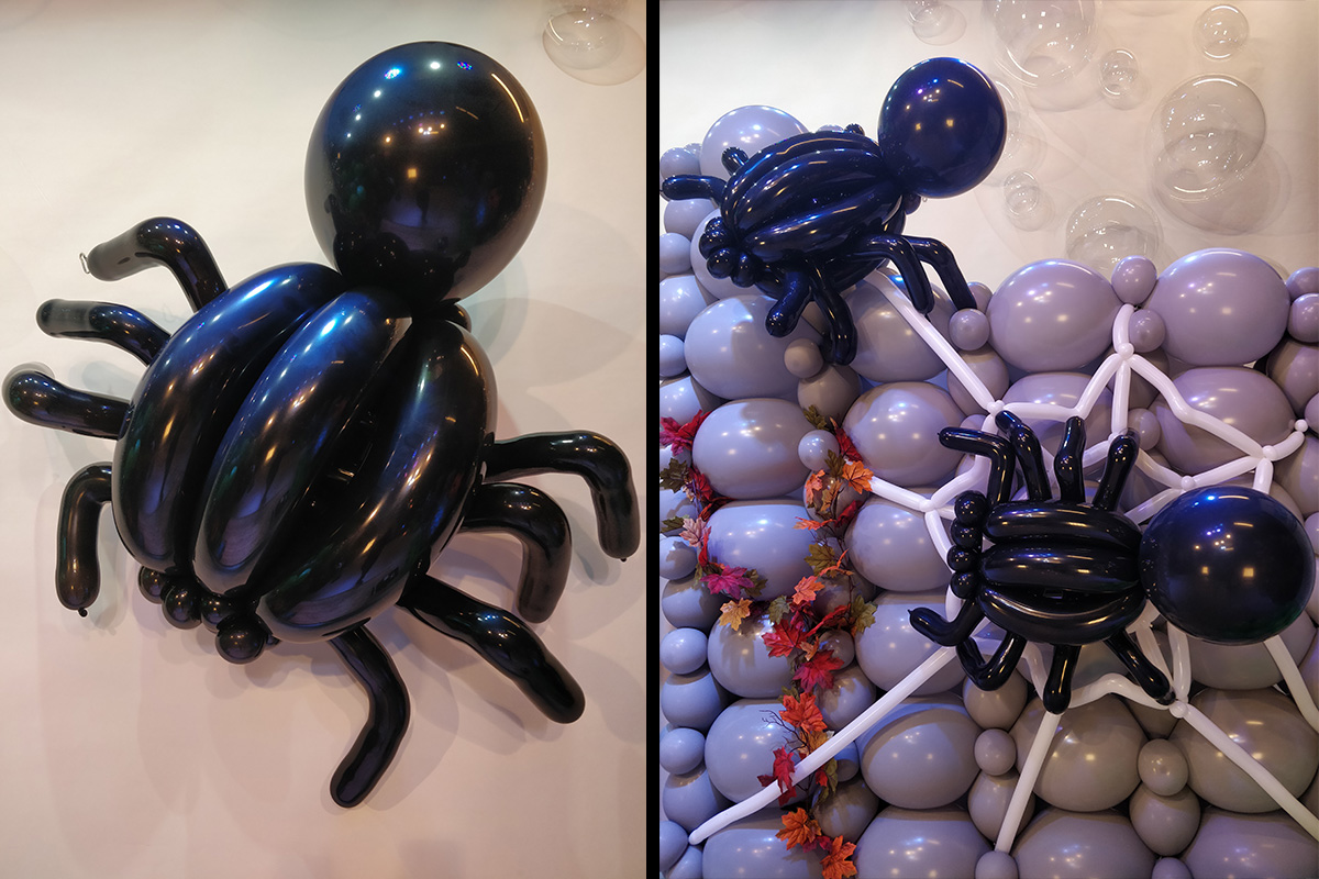 Balloon spider for Halloween