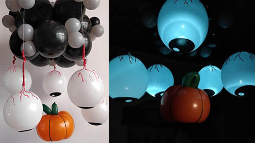 Balloon Chandelier for Halloween