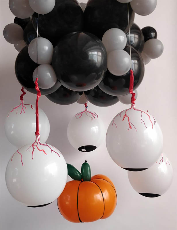 Scary Balloon Chandelier