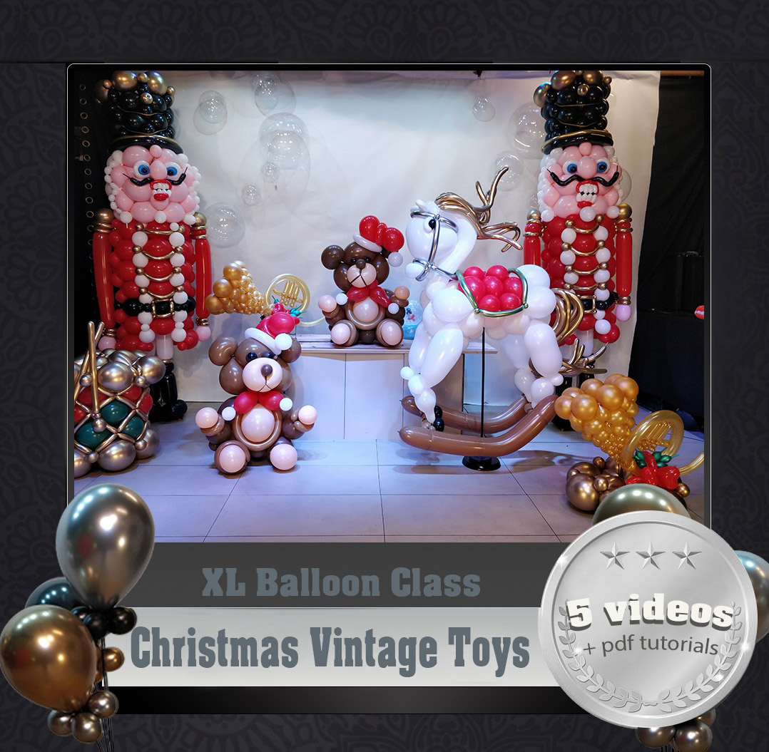 Christmas Vintage Toys Balloon Designs